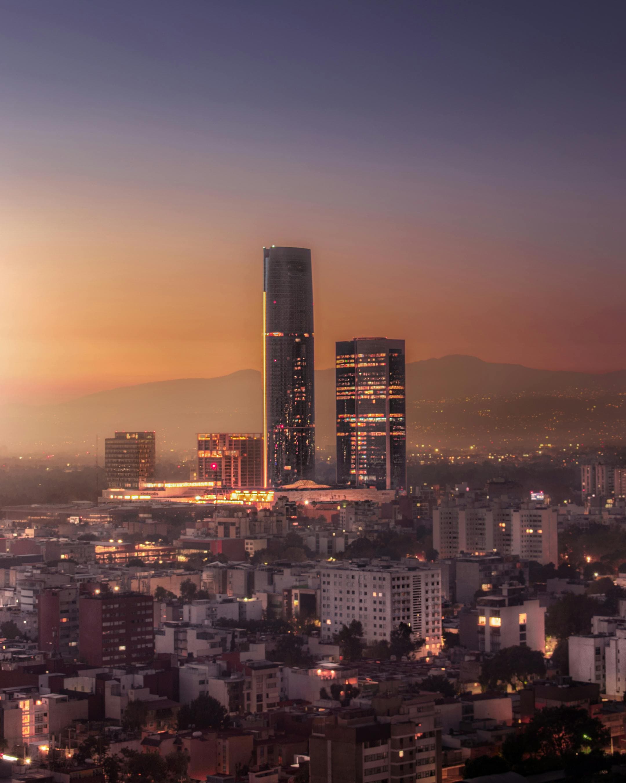 Santiago de Chile, vista panorámica con cordillera